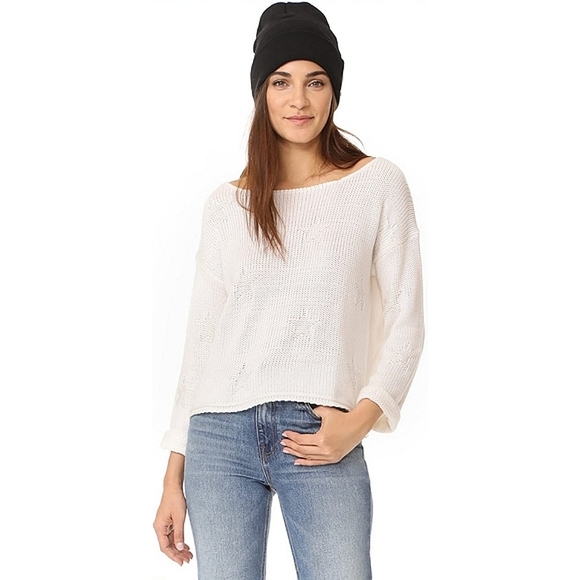 Rails Kalani Star Knit Sweater White Size XS - Picture 9 of 13